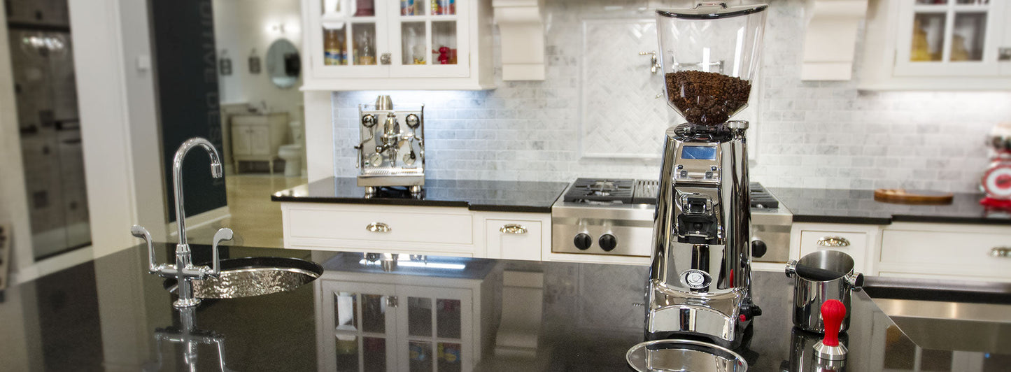 Eureka Olympus 75E High Speed Espresso Grinder in Chrome