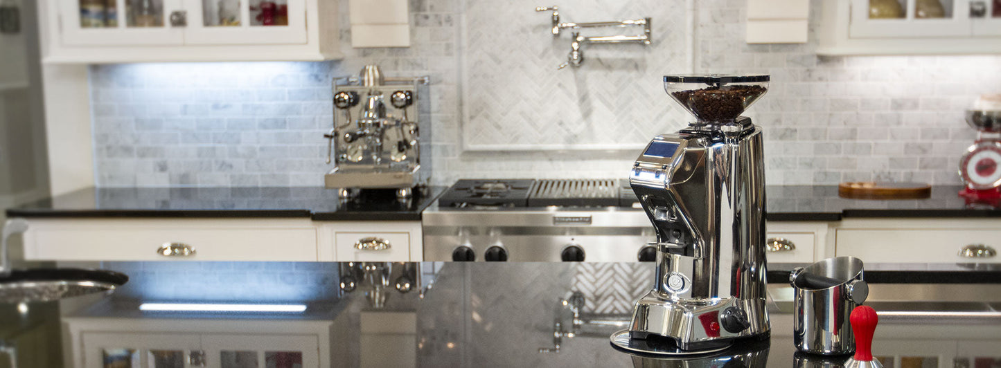 Eureka Zenith 65E High Speed Espresso Grinder in Chrome