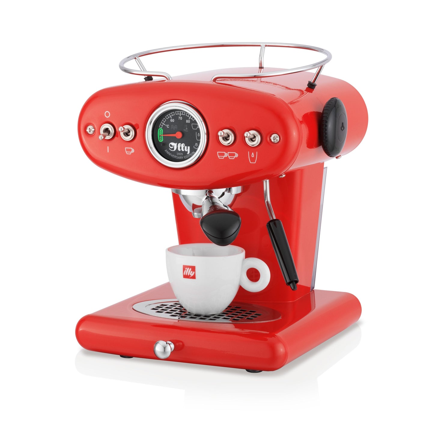 X1 Anniversary E.S.E. Pod & Ground Coffee Machine - Red