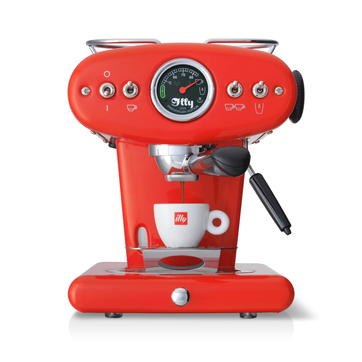 X1 Anniversary E.S.E. Pod & Ground Coffee Machine - Red