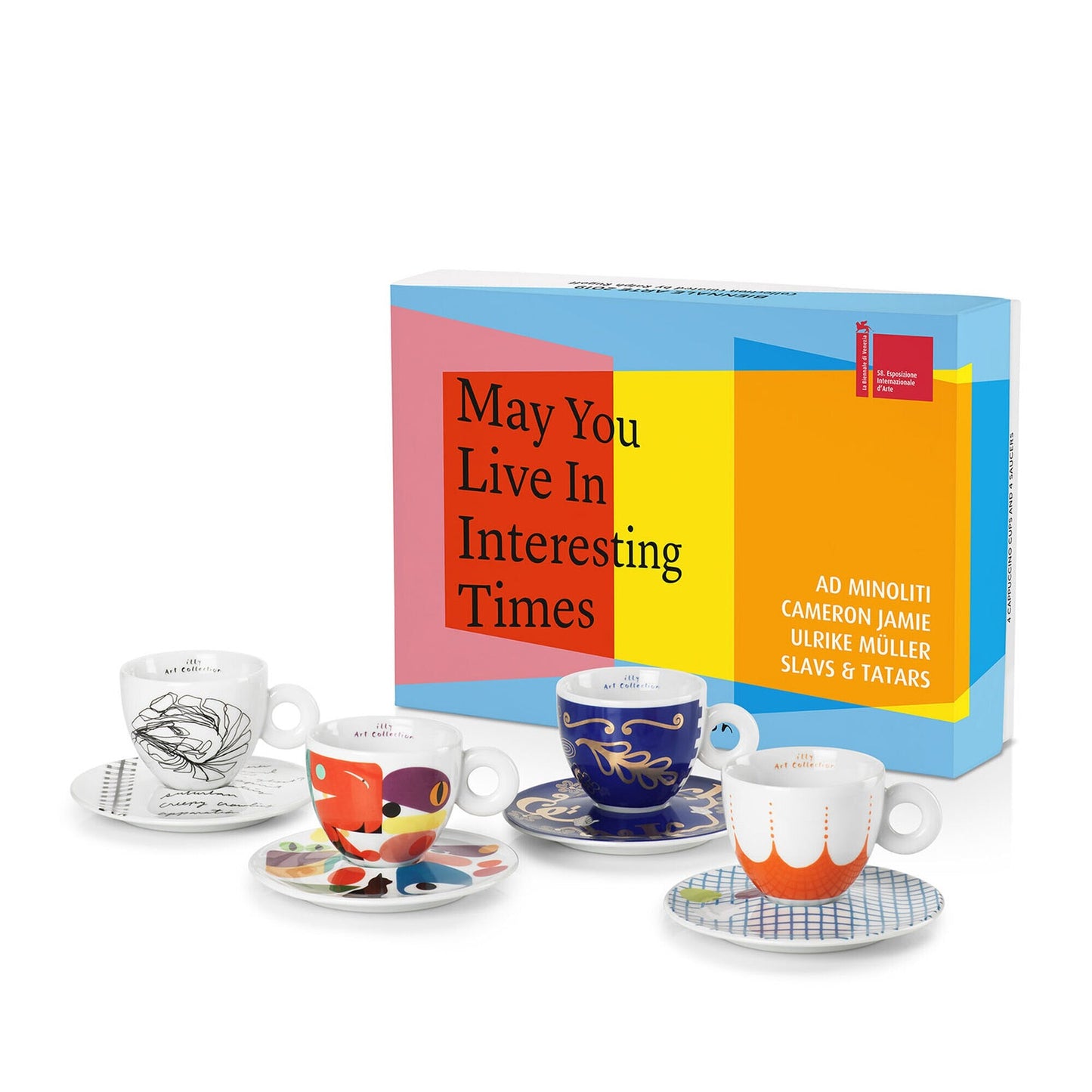 illy Art Collection Biennale 2019 Set of 4 Cappuccino Cups