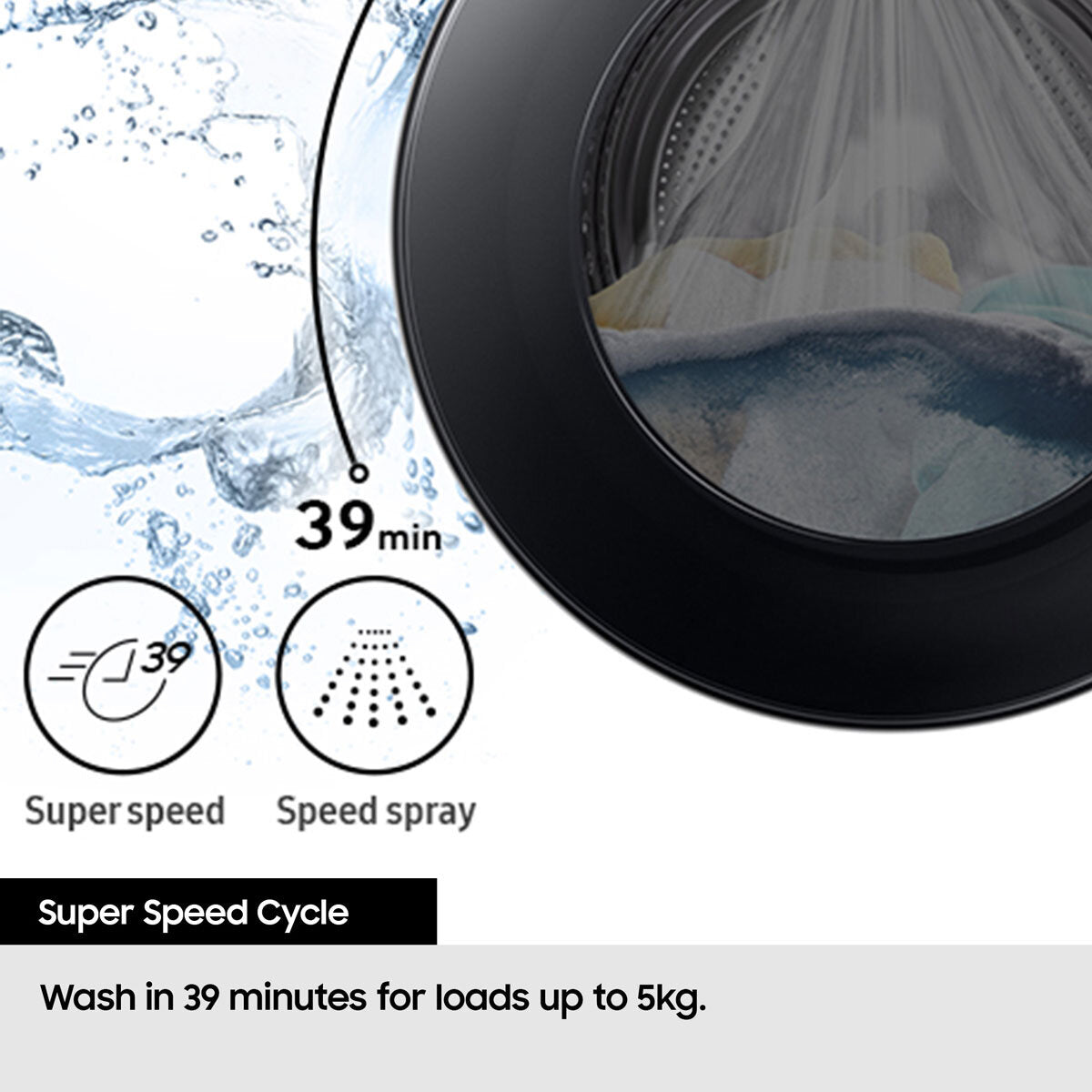 Samsung WD11DG5B15BBEU 11/6kg Washer Dryer, E Rated in Black – image 7 of 8