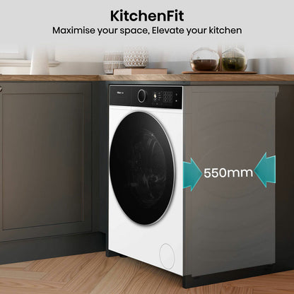 Hisense KitchenFit 5i Series WD5I1045BWQ, 10.5kg / 6kg Washer Dryer, D Rated in White – image 6 of 7