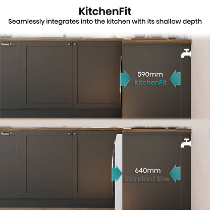 Hisense KitchenFit 5i Series WD5I1245BWR, 12kg/ 8kg Washer Dryer, D Rated in White – image 4 of 7