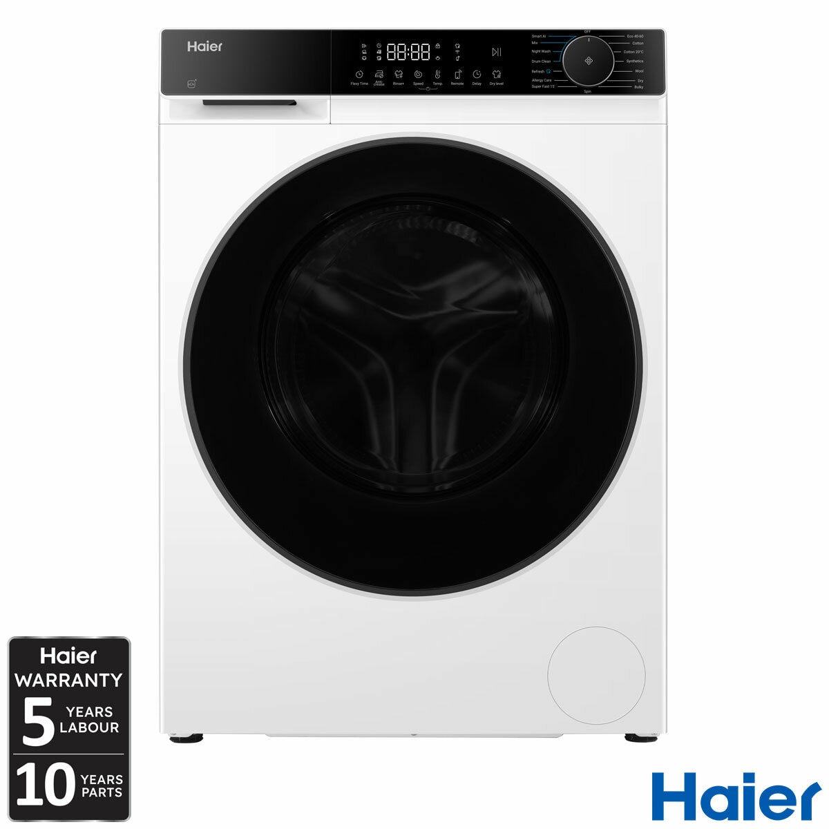 Haier HWD120-BP14357U1, 12kg/8kg Washer Dryer, D Rated in White
