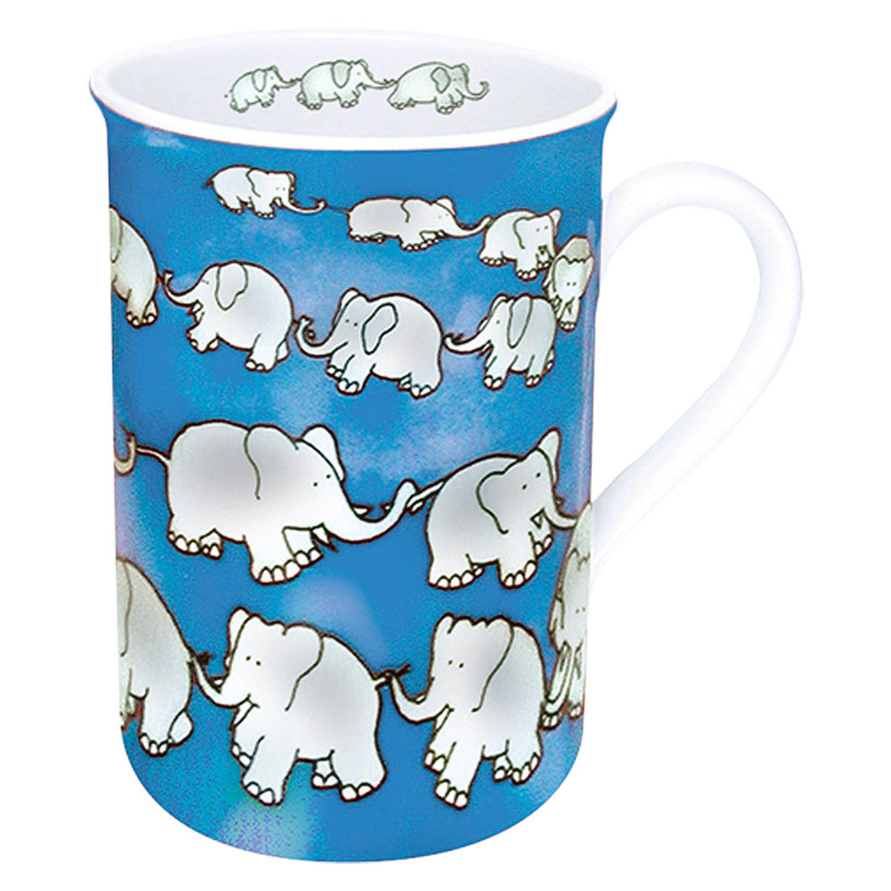 Waechtersbach Chain of Elephants 19oz Mega Mug in Blue