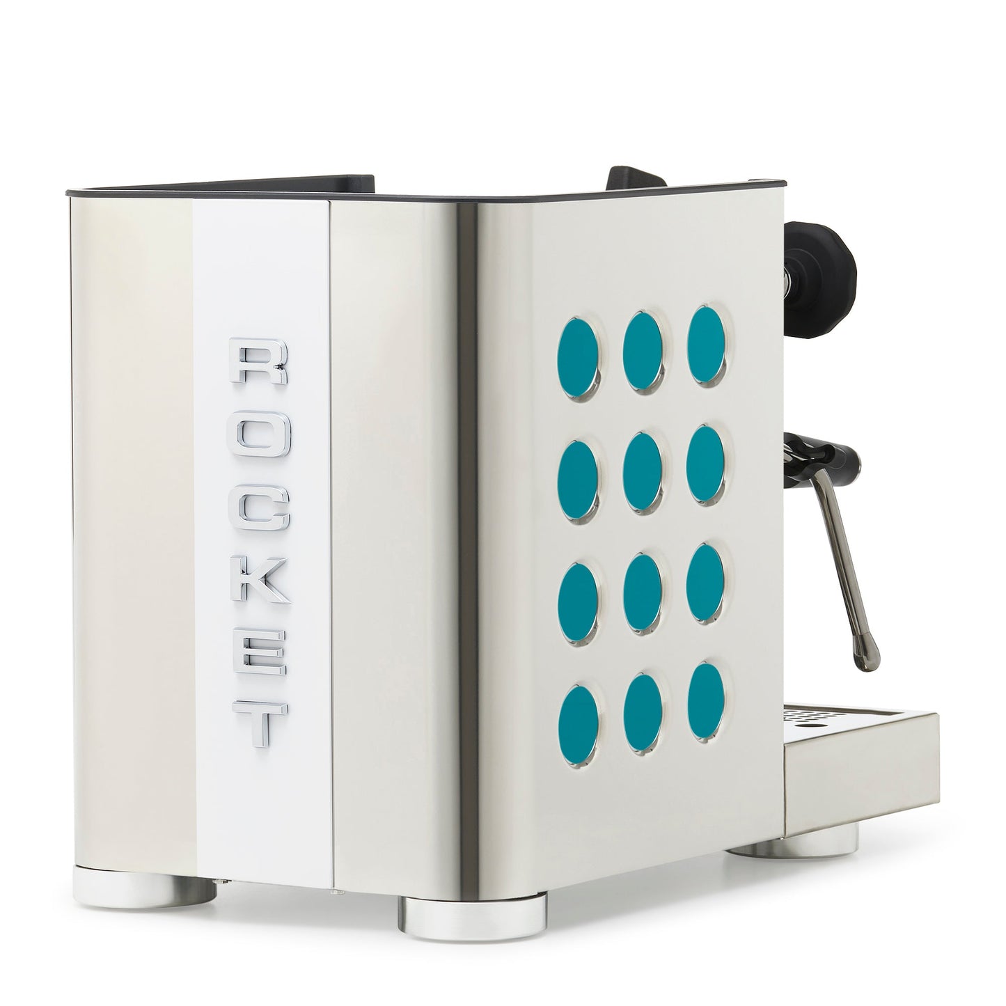Rocket Espresso Appartamento TCA Espresso Machine - Stainless Steel with White Stripe