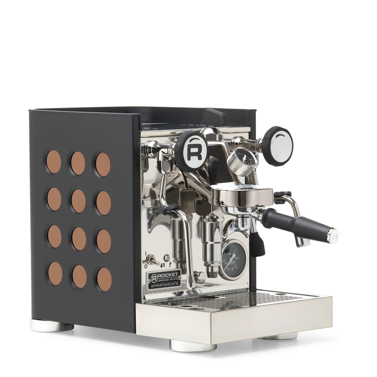 Rocket Espresso Appartamento TCA Espresso Machine - Black with Black Stripe