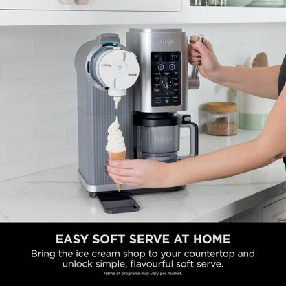 Ninja Swirl by CREAMi Soft Serve & Ice Cream Maker with 2x Tubs, 13 Functions, Makes Ice Cream