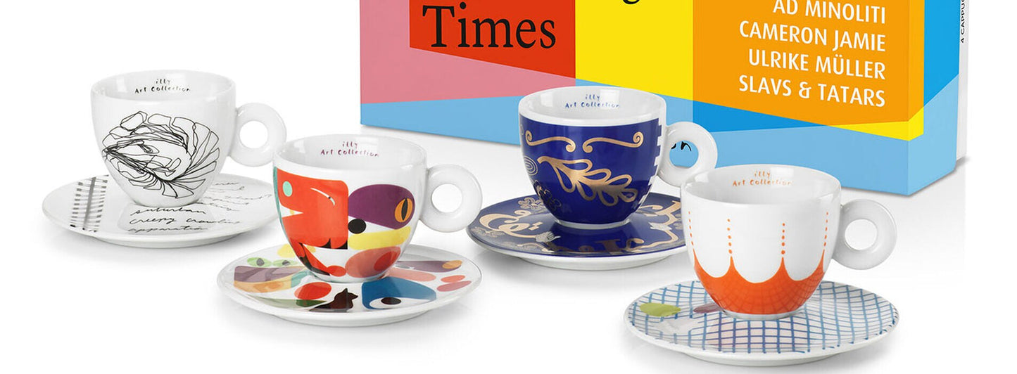 illy Art Collection Biennale 2019 Set of 4 Cappuccino Cups