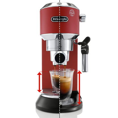 DeLonghi EC685R Dedica DeLuxe Pump Espresso Machine - Red