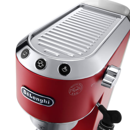 DeLonghi EC685R Dedica DeLuxe Pump Espresso Machine - Red