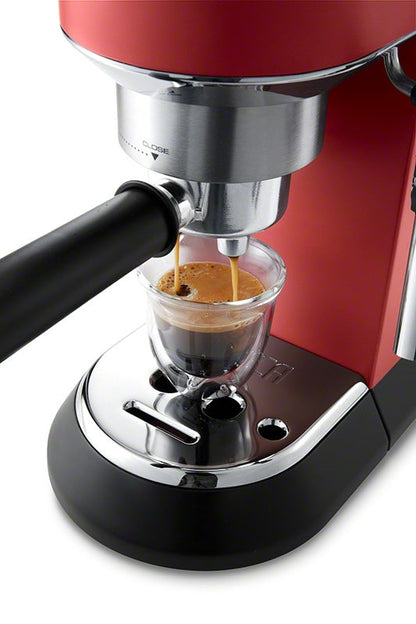DeLonghi EC685R Dedica DeLuxe Pump Espresso Machine - Red