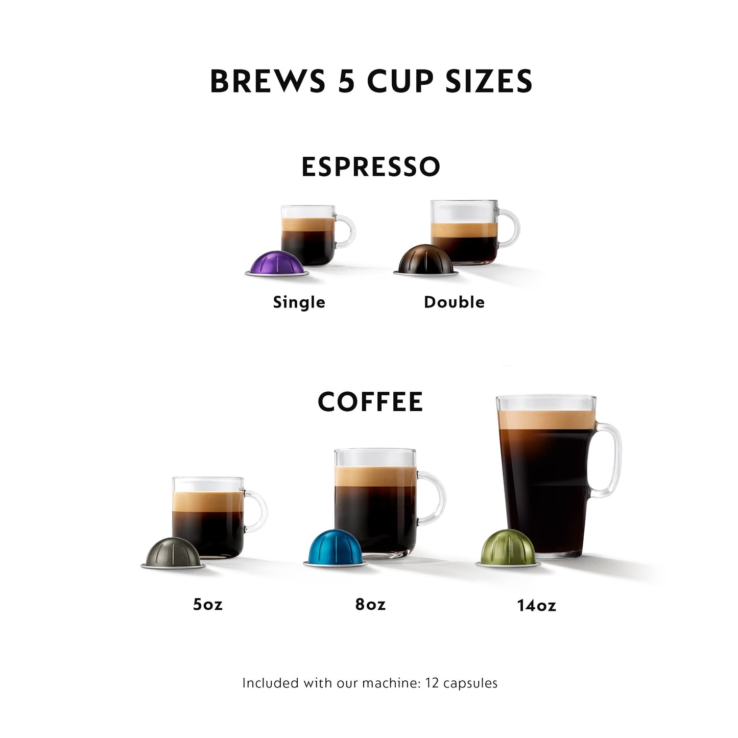 Nespresso Vertuo Next Premium Espresso Machine by DeLonghi with Aeroccino - Black Rose Gold