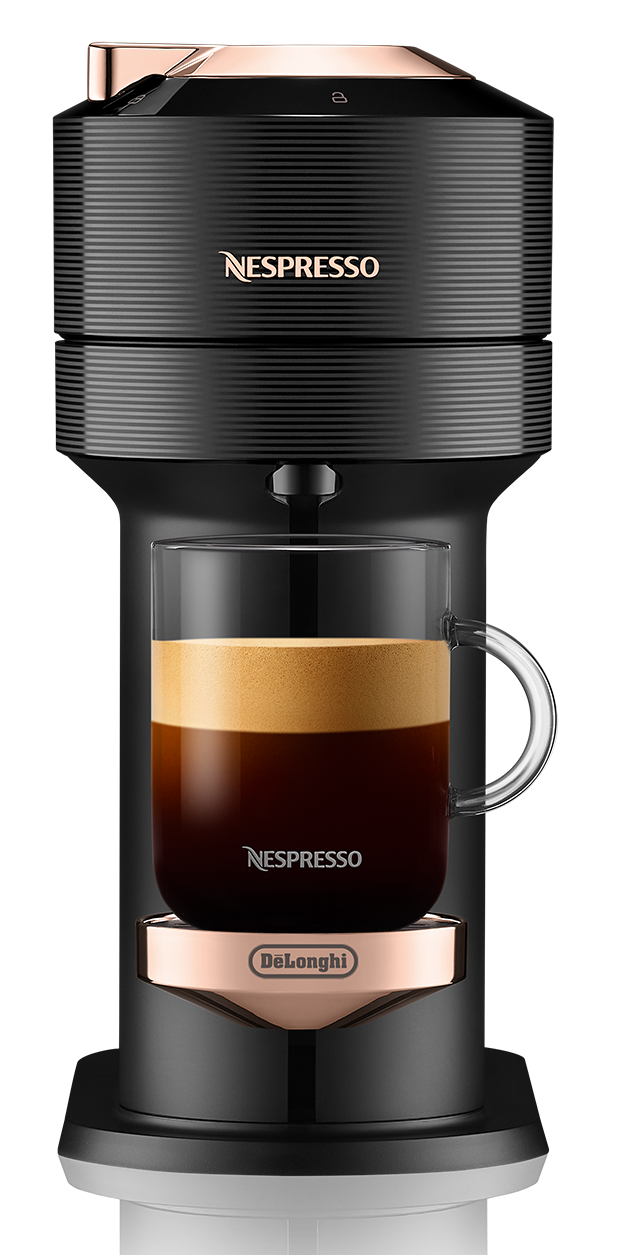 Nespresso Vertuo Next Premium Espresso Machine by DeLonghi - Black Rose Gold