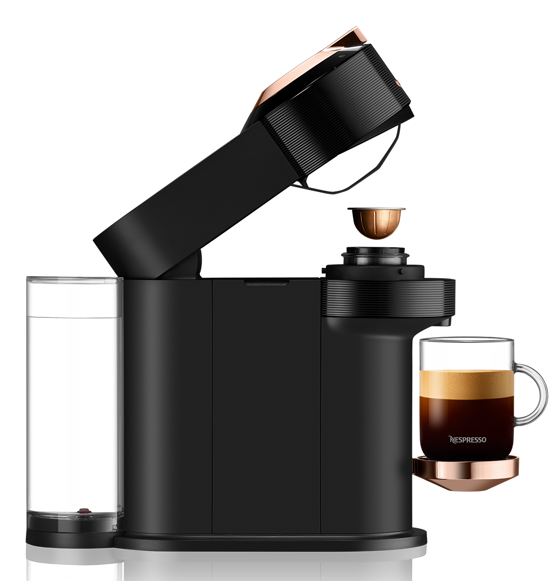 Nespresso Vertuo Next Premium Espresso Machine by DeLonghi - Black Rose Gold