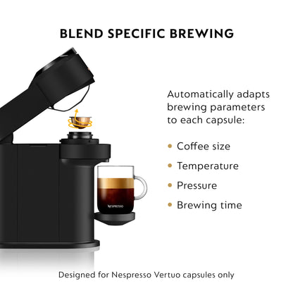 Nespresso Vertuo Next Espresso Machine by DeLonghi with Aeroccino - Matte Black