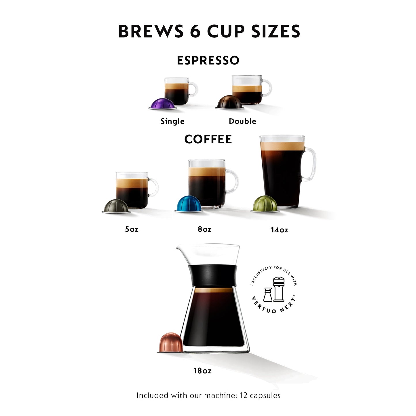 Nespresso Vertuo Next Espresso Machine by DeLonghi - Matte Black