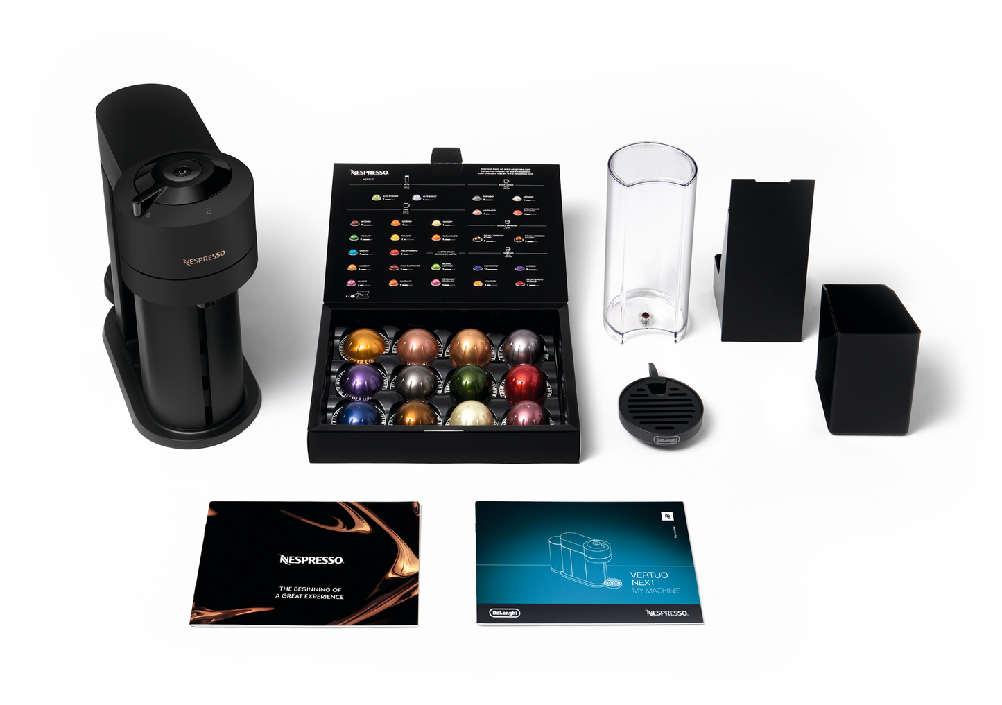 Nespresso Vertuo Next Espresso Machine by DeLonghi with Aeroccino - Matte Black