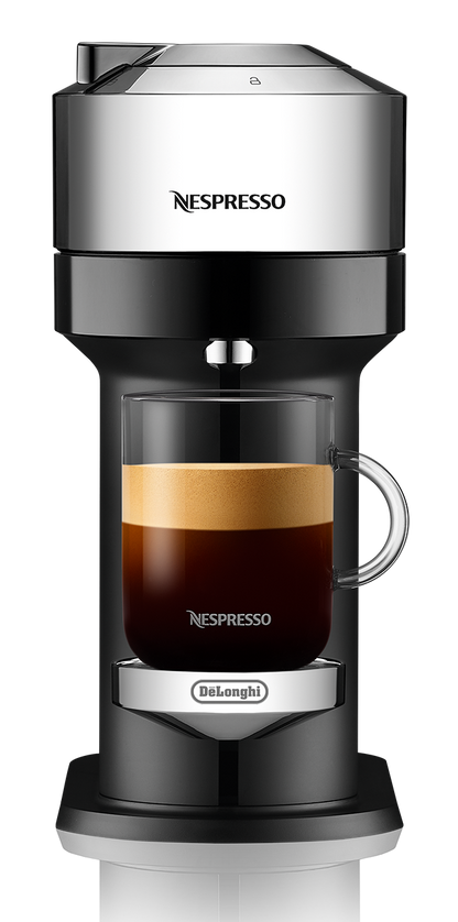 Nespresso Vertuo Next Deluxe Espresso Machine by DeLonghi with Aeroccino - Chrome