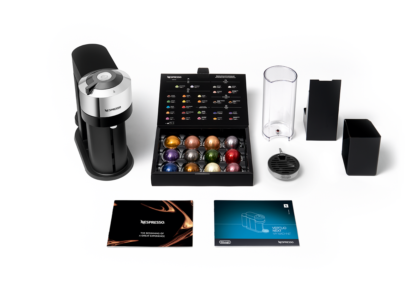 Nespresso Vertuo Next Deluxe Espresso Machine by DeLonghi - Chrome