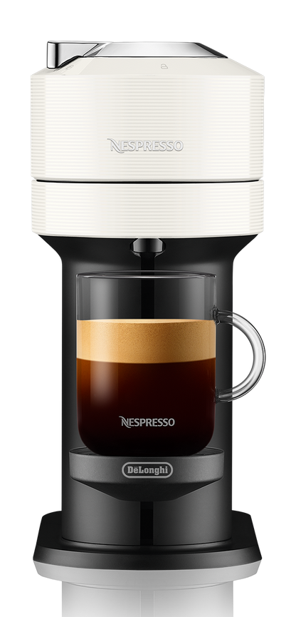 Nespresso Vertuo Next Espresso Machine by DeLonghi with Aeroccino - White