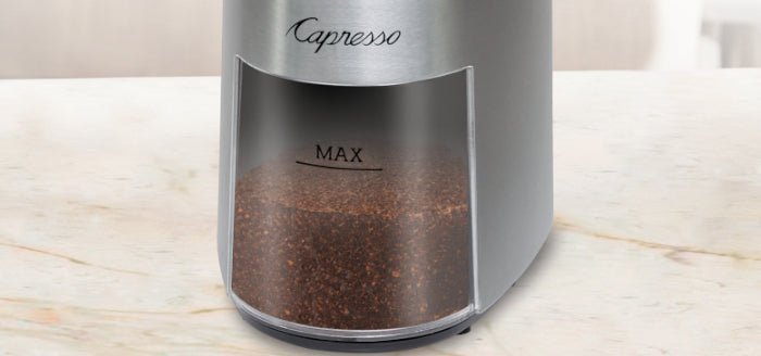 Capresso Infinity Plus Conical Burr Coffee Grinder in Metal