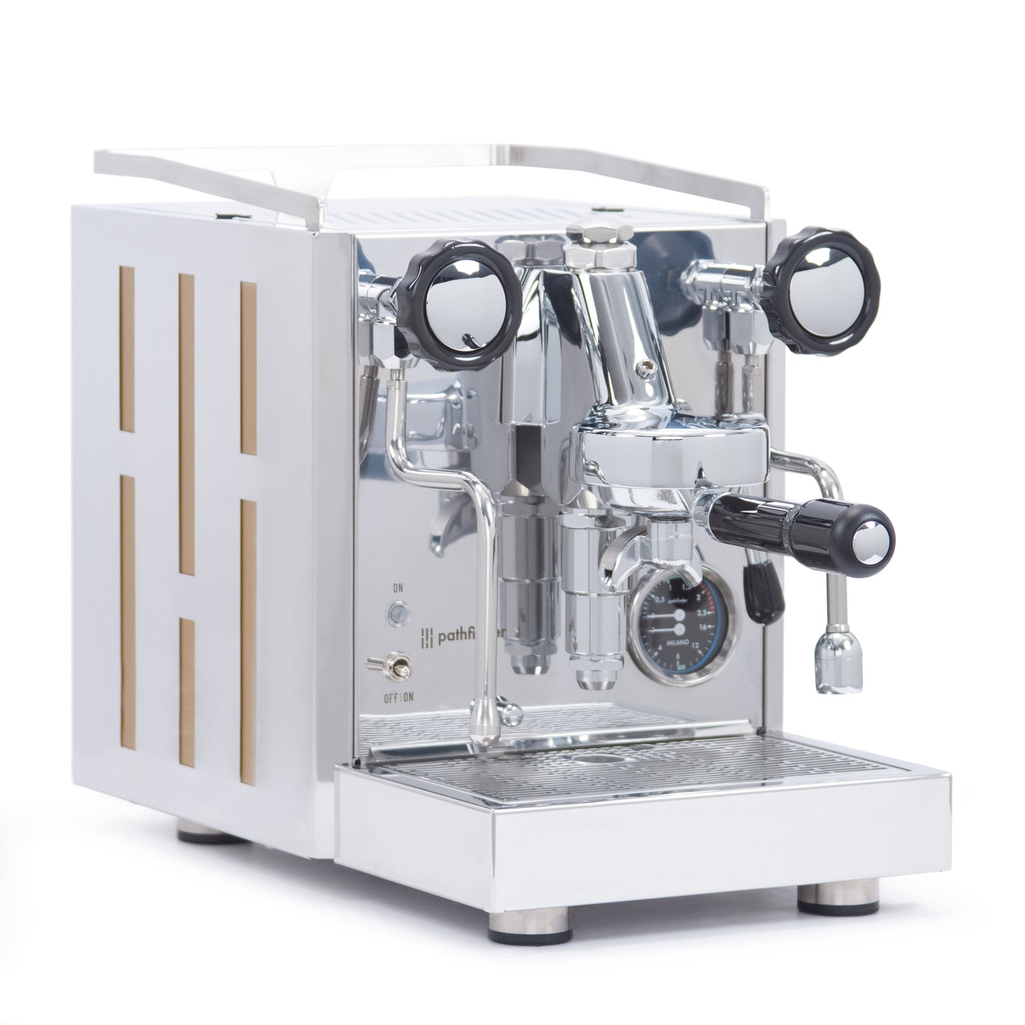 Pathfinder Heat Exchanger Espresso Machine - Gold Panels