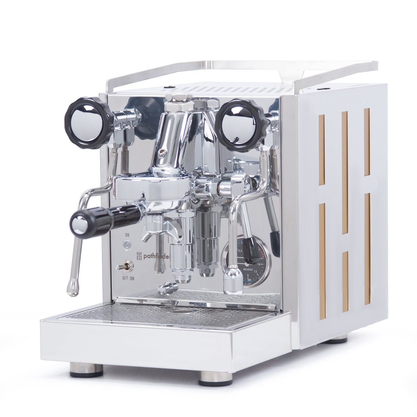 Pathfinder Heat Exchanger Espresso Machine - Gold Panels