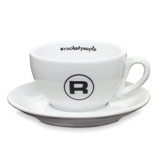 Rocket Espresso 6 Piece Cappuccino Cup and Saucer Set - White