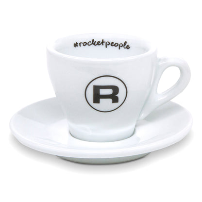Rocket Espresso 6 Piece Espresso Cup and Saucer Set - White