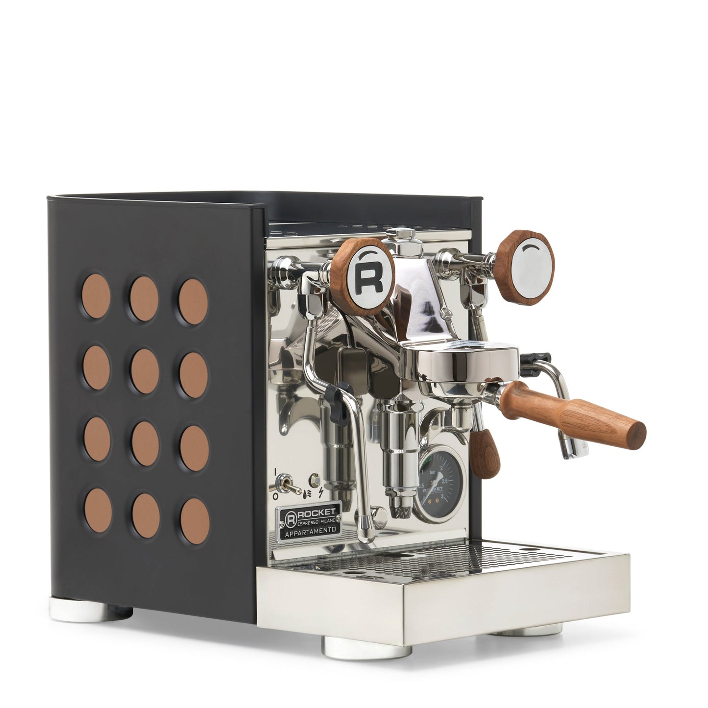 Rocket Espresso Appartamento TCA Espresso Machine - Black with Black Stripe