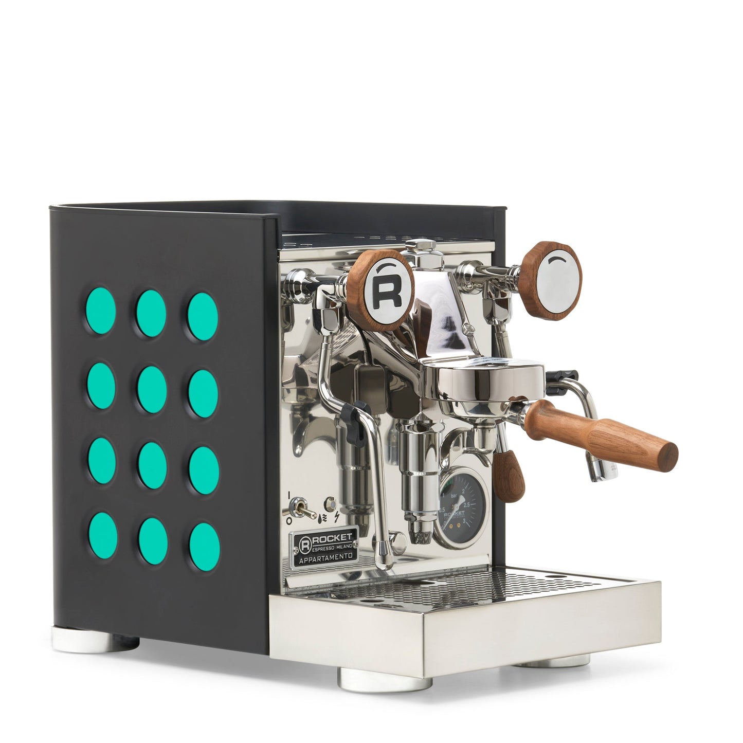 Rocket Espresso Appartamento TCA Espresso Machine - Black with Black Stripe