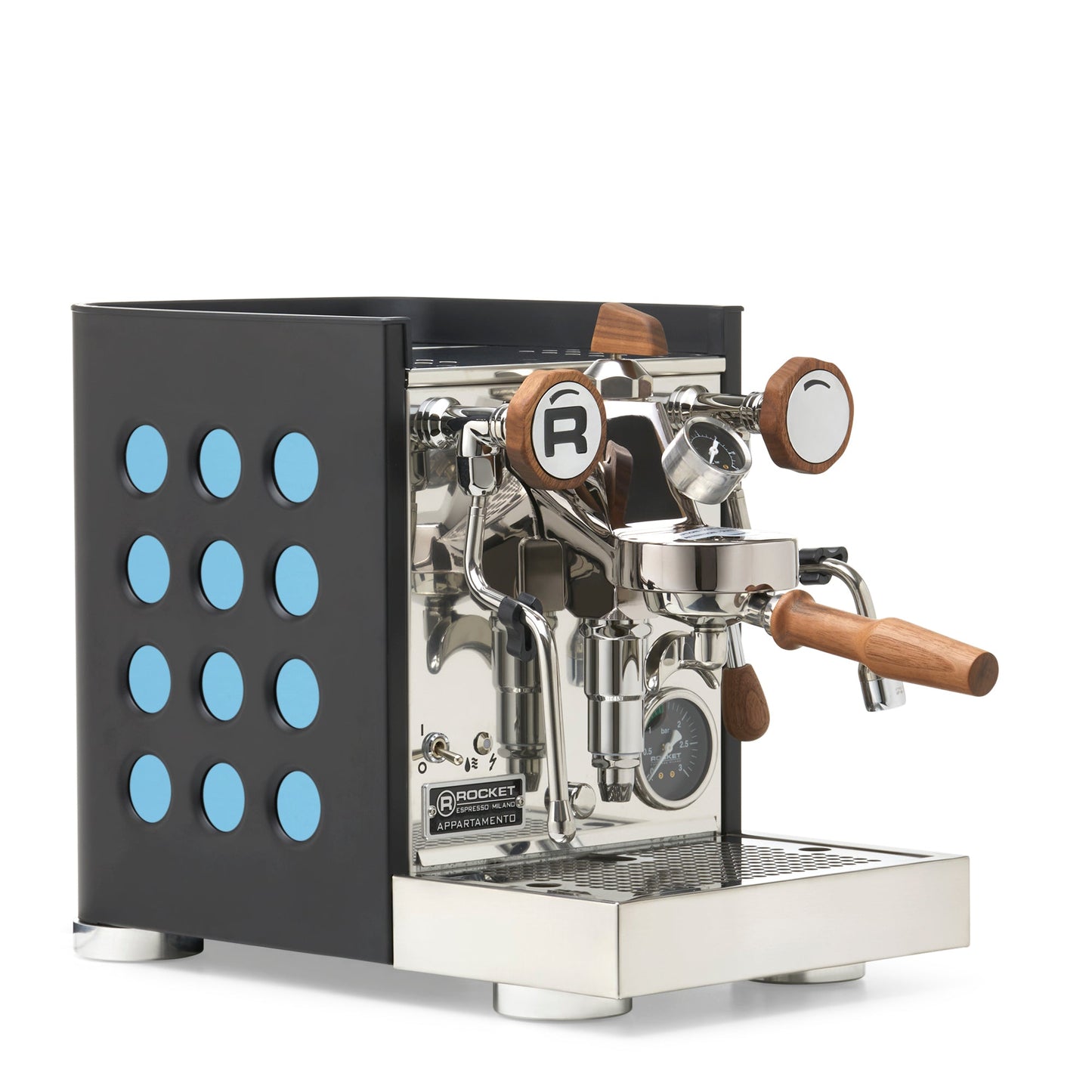 Rocket Espresso Appartamento TCA Espresso Machine - Black with Black Stripe