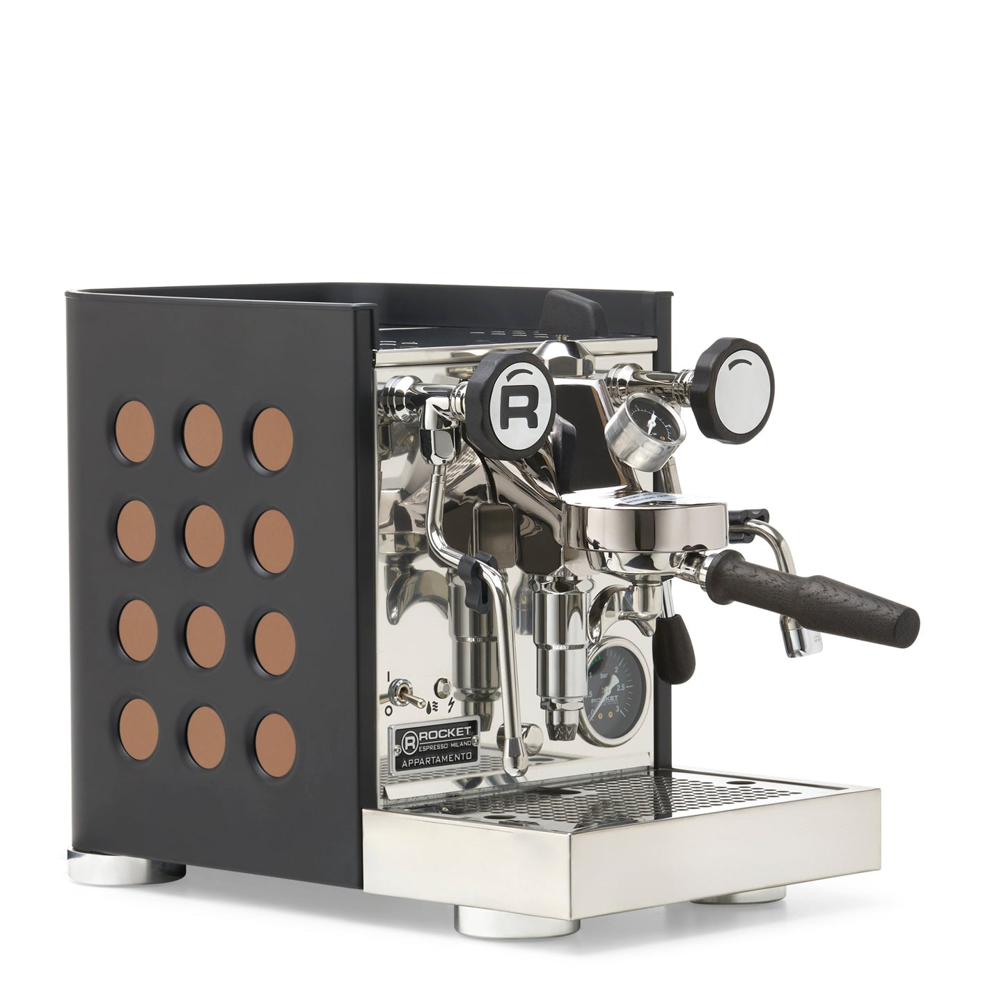 Rocket Espresso Appartamento TCA Espresso Machine - Black with Black Stripe