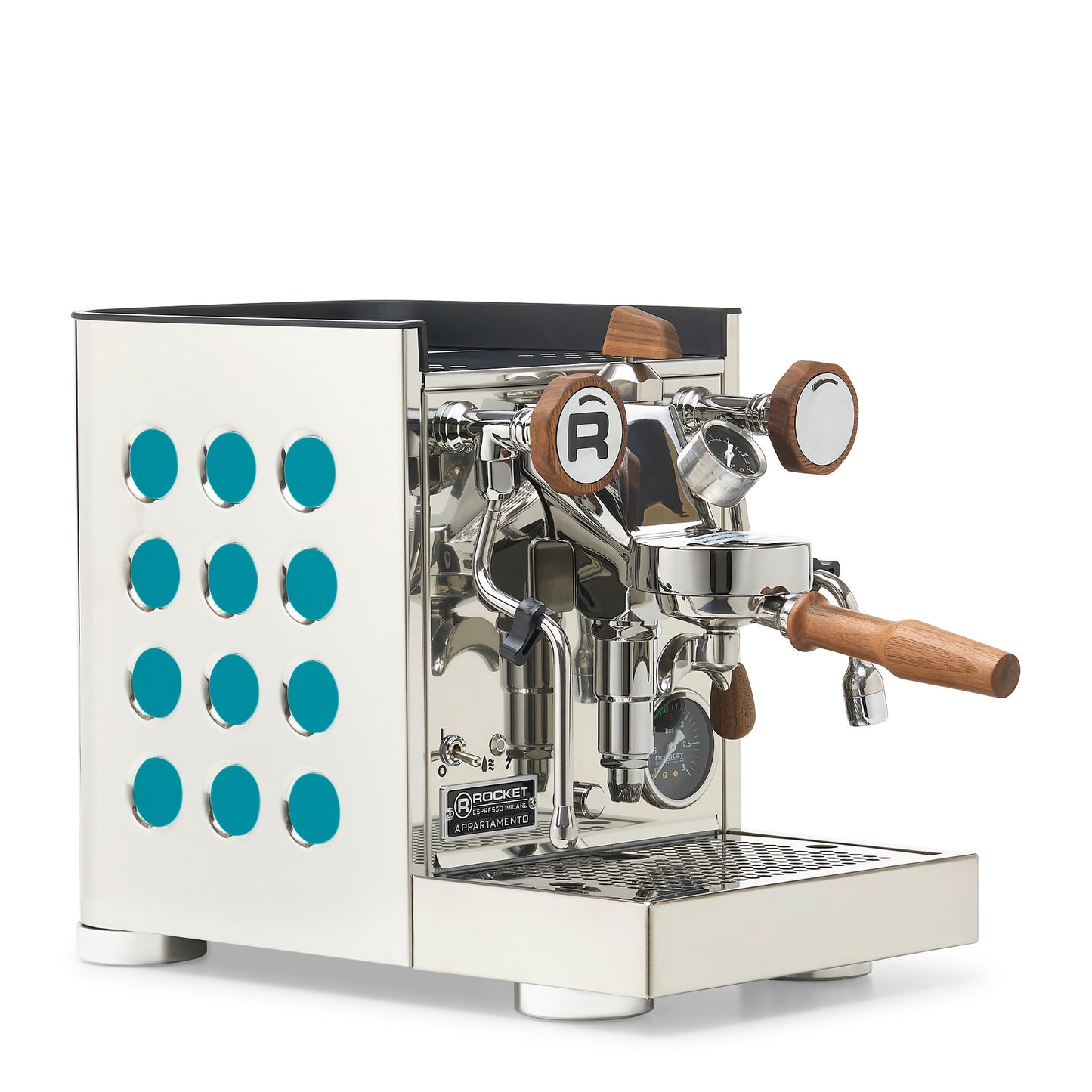 Rocket Espresso Appartamento TCA Espresso Machine - Stainless Steel with Black Stripe