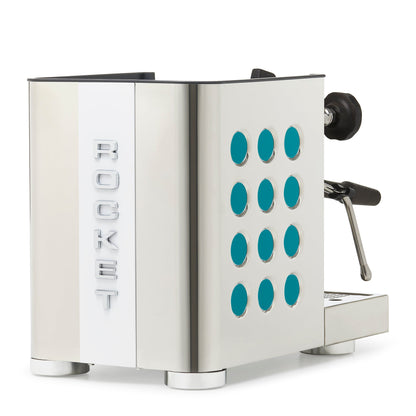 Rocket Espresso Appartamento TCA Espresso Machine - Stainless Steel with White Stripe