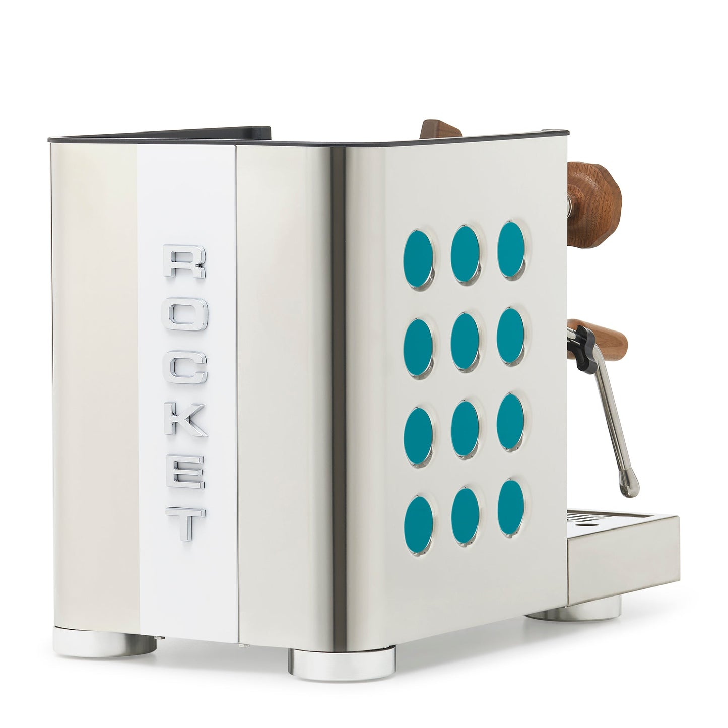 Rocket Espresso Appartamento TCA Espresso Machine - Stainless Steel with White Stripe