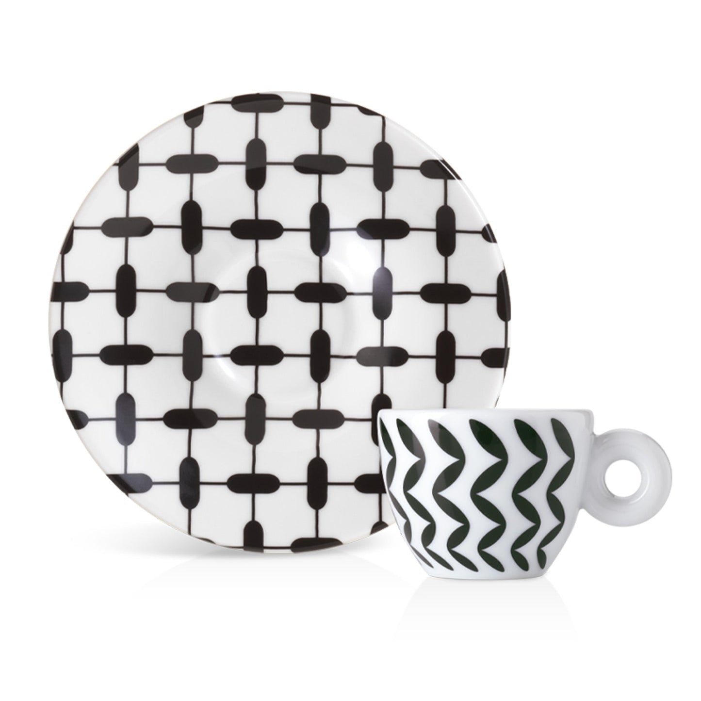 Illy Mona Hatoum Set of 2 Espresso Cups and Saucers