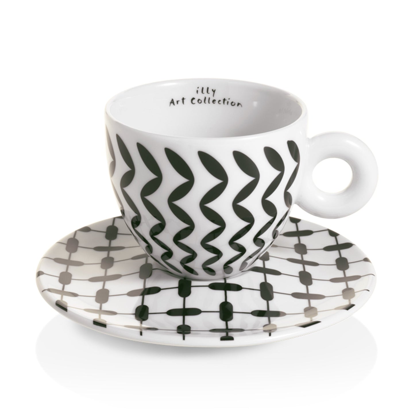 Illy Mona Hatoum Set of 2 Cappuccino Cups and Saucers