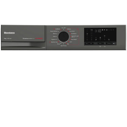 Blomberg LWA18461G 8kg 1400 Spin Washing Machine Graphite – image 7 of 9