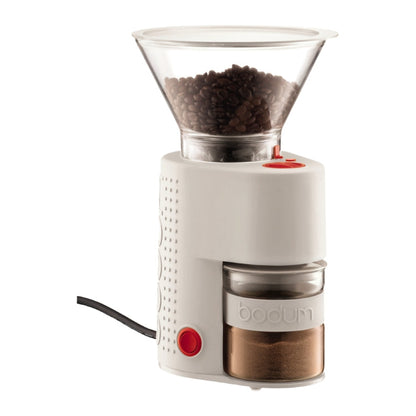Bodum Bistro Burr Coffee Grinder in White