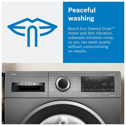 Bosch WGG244ZCGB Serie 6 9kg 1400 Spin Washing Machine Graphite – image 13 of 15