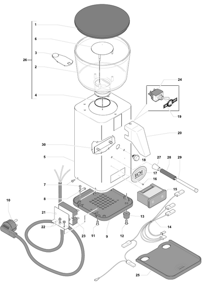 ECM S-Automatik 64 Part Diagram 89150