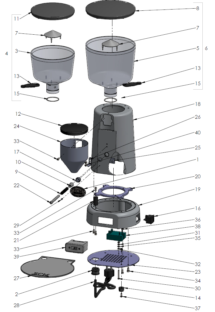 ECM V-Titan 64 Part Diagram 89250