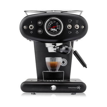 Refurbished Francis Francis X1 Black with Brass Boiler & Coffee Pod Handle