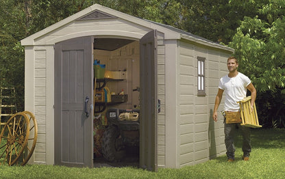Keter Factor Shed 8x11ft Storage Shed- Brown – image 4 of 9