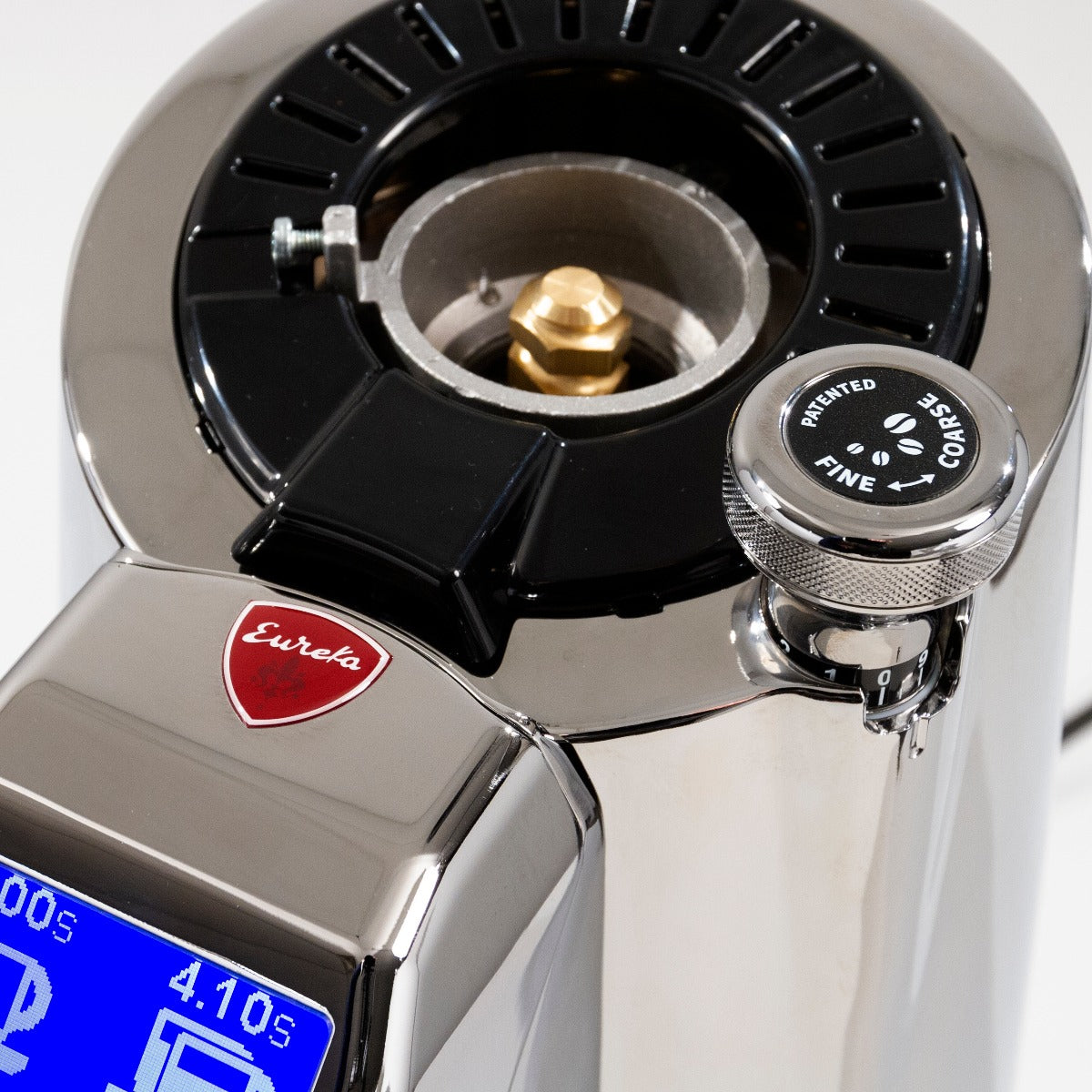 Eureka Olympus 75E High Speed Espresso Grinder in Chrome