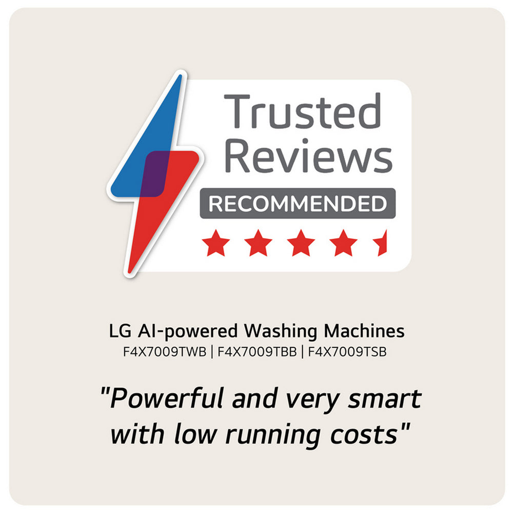 LG F4X7009TBB 9kg 1400 Spin AI Direct Drive Freestanding Washing Machine Black – image 4 of 16