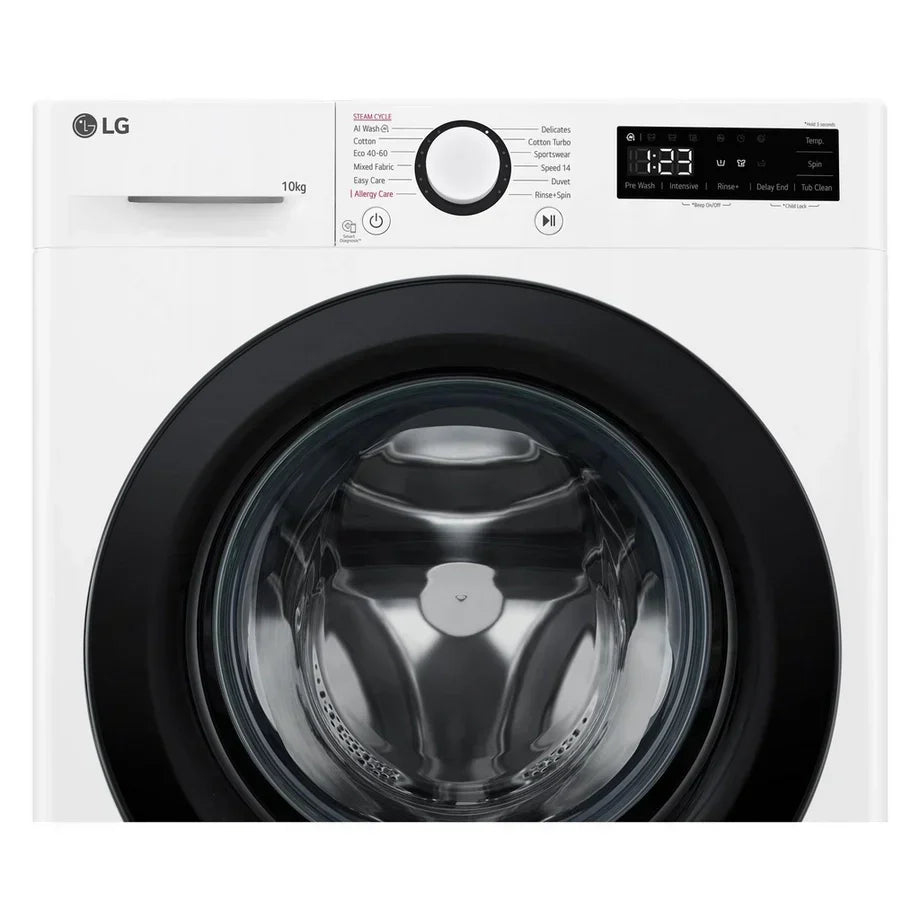 LG F4Y510WBLN1 10kg Steam 1400 Spin Freestanding Front Load Washing Machine White - A Rated – image 3 of 14